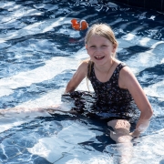 Girl in swimming pool