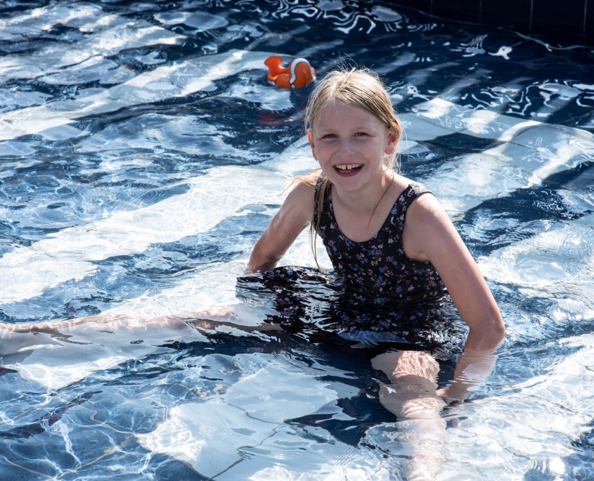 Girl in swimming pool