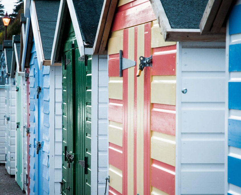 Side beach huts